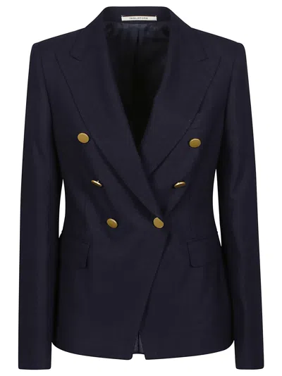 Tagliatore Double Breasted Jacket In Navy