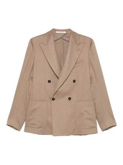 Tagliatore Double-breasted Jacket In Neutral
