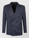 Tagliatore Double-breasted Jacket Notched Lapels In Blue