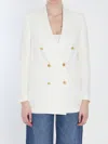 Tagliatore Double-breasted White Jacket With Gold-tone Buttons In White