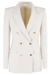 Tagliatore Double Breasted Jacket With All-over Sequins In White