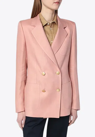 Tagliatore Double-breasted Linen Blazer