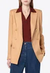 Tagliatore Double-breasted Linen Blazer