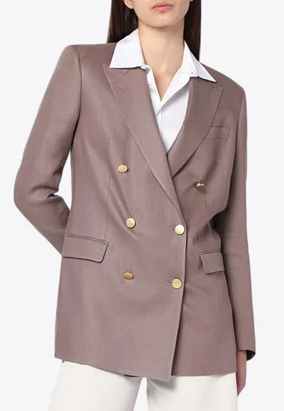 Tagliatore Double-breasted Linen Blazer
