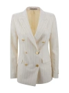 TAGLIATORE DOUBLE-BREASTED LINEN SUIT