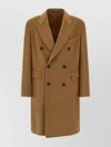 Tagliatore Double-breasted Londra Coat Featuring Pockets In Brown