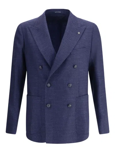 TAGLIATORE DOUBLE-BREASTED LONG-SLEEVE BLAZER