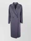 Tagliatore Double Breasted Long Sleeve Coat In Gray