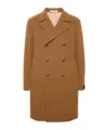 Tagliatore Double-breasted Coat In Brown