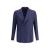 Tagliatore Double-breasted Long-sleeve Blazer In Blue