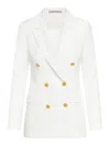 Tagliatore Parigi Wool-blend Double-breasted Blazer In White