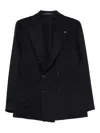 Tagliatore Double-breasted Patch-pocket Blazer In Blue