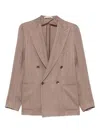 Tagliatore Double-breasted Patch-pocket Blazer In Multi