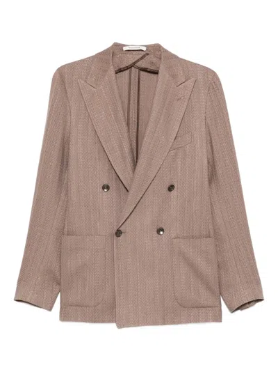 Tagliatore Double-breasted Patch-pocket Blazer In Multi