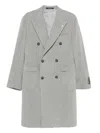 Tagliatore Double-breasted Patch-pocket Coat In Gray