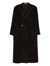 Tagliatore Double-breasted Patterned Coat In Brown