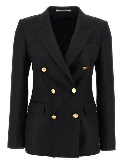 TAGLIATORE DOUBLE-BREASTED PEAK-LAPEL BLAZER