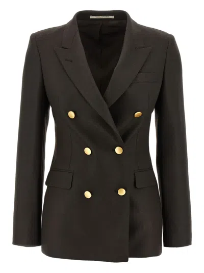 TAGLIATORE DOUBLE-BREASTED PEAK LAPEL BLAZER