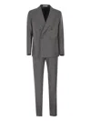Tagliatore Double-breasted Suit In Superfine Virgin Wool In Multi