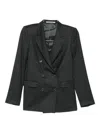 Tagliatore Wool And Silk Pleated Suit Clothing In Black