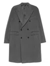 Tagliatore Double-breasted Pocket Coat In Gray
