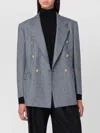 Tagliatore Loreley Double-breasted Wool Blazer With Peak Lapels In Gray