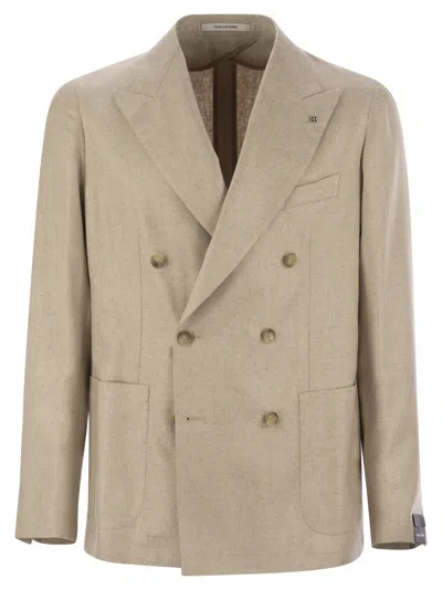 TAGLIATORE DOUBLE-BREASTED SILK JACKET