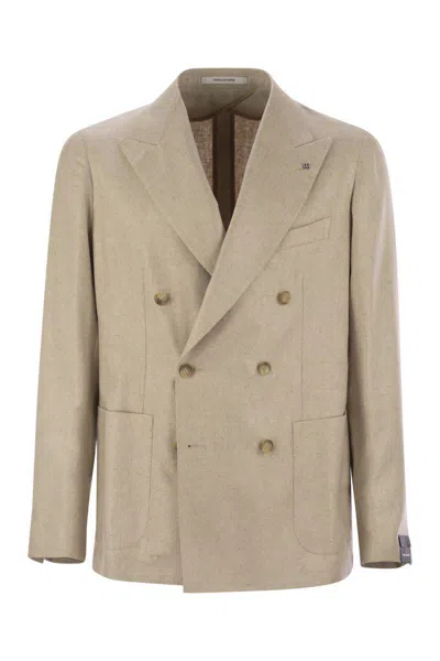 TAGLIATORE TAGLIATORE DOUBLE-BREASTED SILK JACKET