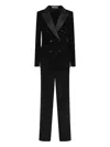 Tagliatore Double-breasted Suit In Black