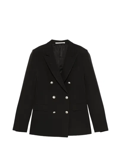 Tagliatore Double-breasted Suit In Black