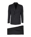Tagliatore Men's Wool And Cotton Suit In Black