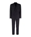 Tagliatore Wool And Cashmere Double-breasted Suit In Black