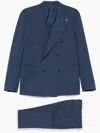Tagliatore Double-breasted Suit In Blue