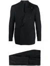 Tagliatore Double-breasted Suit In Blue