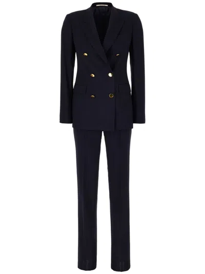 Tagliatore Paris Suit In Black Virgin Wool Blend