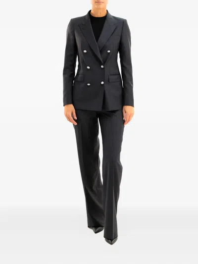 Tagliatore Double-breasted Suit In Gray