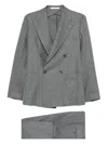 Tagliatore Double-breasted Dress In Gray