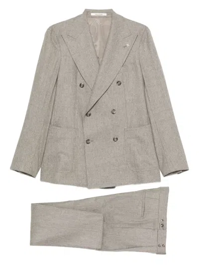 Tagliatore Double-breasted Suit In Gray