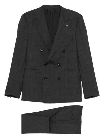 Tagliatore Double-breasted Suit In Gray