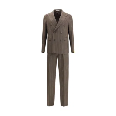 Tagliatore Double-breasted Suit In Green