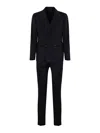 Tagliatore Wool And Cashmere Double-breasted Suit In Blue