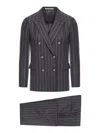 TAGLIATORE DOUBLE-BREASTED SUIT IN PINSTRIPE FABRIC