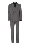 Tagliatore Double-breasted Suit In Superfine Virgin Wool In Gray