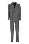 Tagliatore Double-breasted Suit In Superfine Virgin Wool In Gray