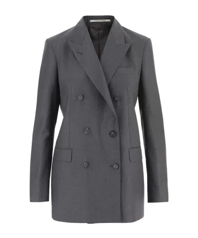 Tagliatore Double-breasted Suit Jacket In Gray