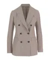 Tagliatore Double-breasted Suit Jacket In Neutral