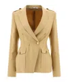 Tagliatore Darlene Double-breasted Linen Blazer In Neutral