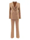 Tagliatore Double-breasted Suit Flap Pockets Notched Lapels In Brown