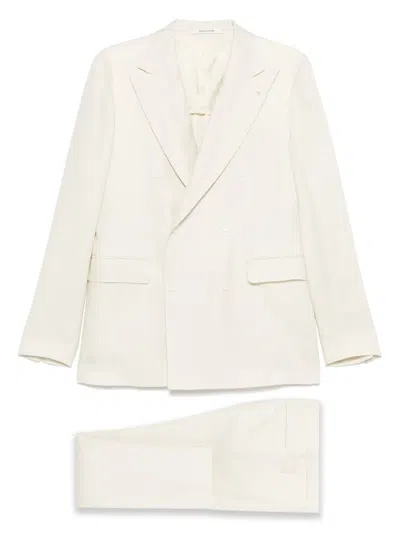 Tagliatore Double-breasted Suit In Neutrals