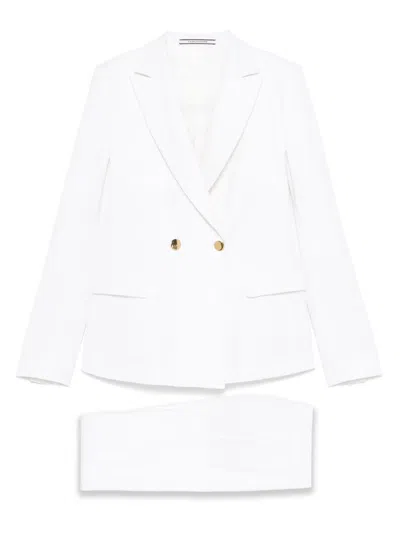Tagliatore Double-breasted Suit In White
